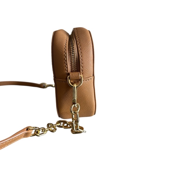 Tory Burch Emerson Round Crossbody Camera Bag Tan Brown Saffiano Leather - Picture 5 of 7